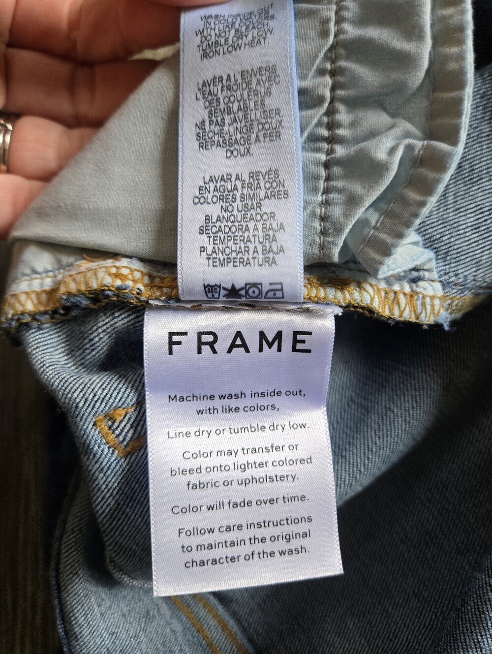 Frame Denim Le Nouveau Straight Split Front Sheffield Raw Hem Jeans Size 29 - Picture 11 of 11